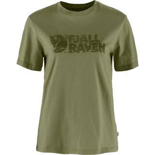 Fjällräven Women's Lush Logo T-Shirt T-shirt Damer størrelse S farve olivengrøn