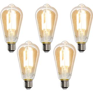 Sæt af 5 Smart E27 dæmpbar i Kelvin LED-lampe ST64 goldline 7W 700 lm 1800-4000K