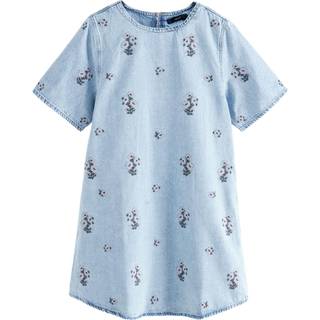 Next 100% Bomuld Kortærmet Denim T-shirt Kjole - stor