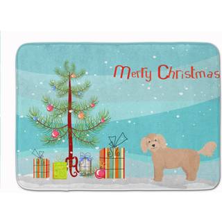 """" Caroline's Treasures Bichpoo Christmas Tree Machine Washable Memory Foam Mat Doormats Multicolor """"