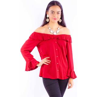 Ruffle Off/On Shoulder Blouse