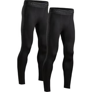 COMPRESSION TIGHTS FOR MEN - Black / 2XL / 2-Pack