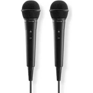 Dynamic karaoke mikrofon mono sort, 2 stk
