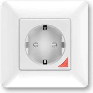 Smart stikkontakt med Wi-Fi, 16A, stemmestyring og app-styring - Hvid
