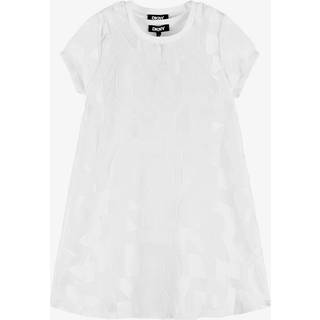 DKNYtil piger. D62332 Kjole 2 i 1 hvid (4Años= 102cm), Casual, Polyester, Korte ærmer, børnetøj