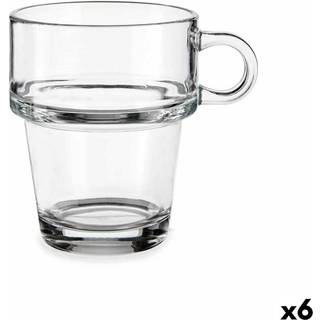 Te- og kaffekop Vivalto Gennemsigtig Glas 270 ml (6 enheder)