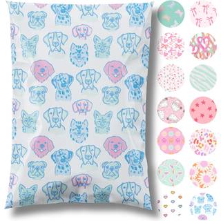 Pretty Package Store 6x9 Designer Poly Mailer 100 Pack Heavy Waterproof Self Seal Shipping Poss til små virksomheder Store postkonvolutter Bulk t