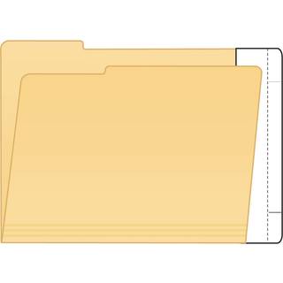 Tabbies Extenda-Jacket Strips Konverter top Tab Cut-mapper til ende Tab Filmapper Hvid 3/4 """" Tab-udvidelse Fuld slut-fane 100/boks (55995)