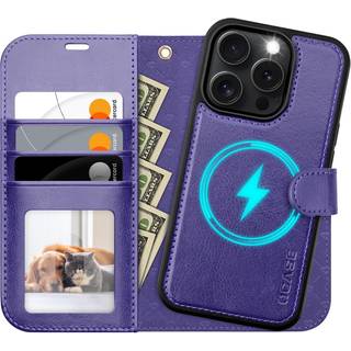 OCASE til iPhone 16 Pro -sag aftagelig tegnebog med kortholder [2 i 1] pu l?der flip folio case med RFID blokerende stativ h?ndledsrem st?dbestan