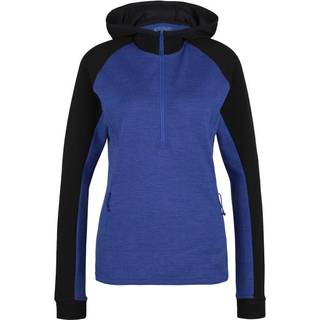 Stoic Women's Merino260 StadjanSt. 3/4 Zip w. Hood Merinohoodie Damer størrelse 44 farve blå
