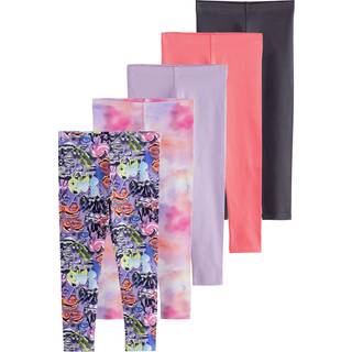 Next Purple/Pink/Graffiti Leggings 5 Pack (3-16yrs)