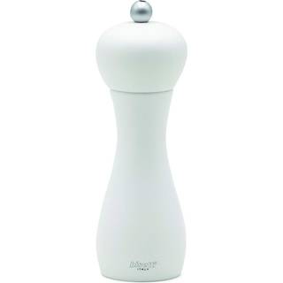 Bisetti Rimini 18 cm / 7 tommer hvid bøg træpeber mølle med justerbar kulstofslibemaskine fremstillet i Italien