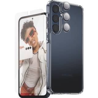 Samsung Galaxy A36 (5G) - CARE by PanzerGlass 3-i-1 FLAGSHIP Bundle - Cover / Skærmbeskyttelse (UWF) / Kamerabeskyttelse - Gennemsigtig