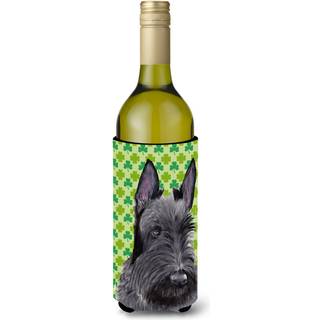 Caroline's Treasures SC9306Literk Scottish Terrier St. Patrick's Day Shamrock Portrait Wine Bottle Hugger Bottle Cooler Sleeve Hugger Machine vas