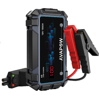 Starthjælp / startbooster Avapow Jumpstarter A9, 12 V, 1500 A, til benzinmotor op til 7 liter / dieselmotor op til 5.5 liter