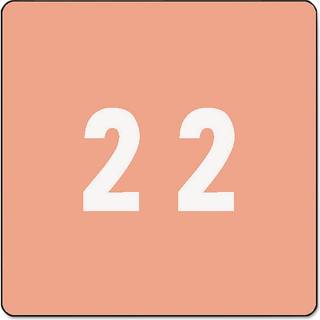 Smead DCC farvekodet numerisk etiket 2 Label Roll Pink 250 Etiketter pr. Rulle (67422)