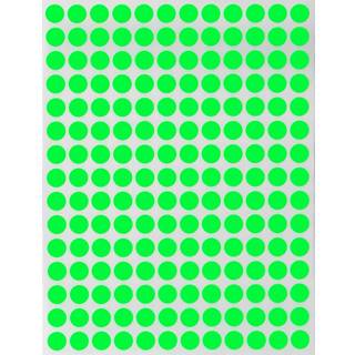 Farvekodende etiketter 8mm 5/16-2700 Pack Small Dot Stickers i Neon Green