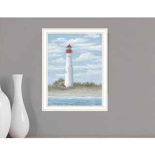 Cape May Light White Framed Print Wall Art