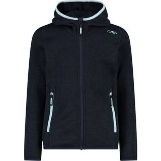 CMP Girl's Jacket Fix Hood Jacquard Knitted 3H19825 Fleecejakke Børn størrelse 110 farve sort