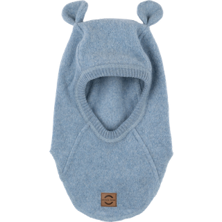 Mikk-line Drenge Elefanthue m. fleece - Faded Denim Melange - 62/68