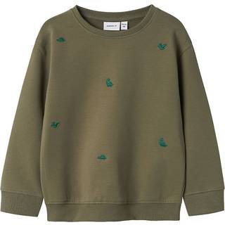 Name It Dusty Olive Dino Sweatshirt