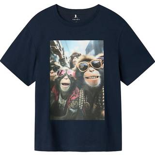 Name It T-shirt Navy Blazer Med Abe Print