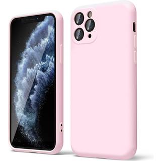 Oakxco til iPhone 11 Pro Phone Case Liquid Silicone tynd slank blød gummi gel tpu almindelig simpel dækning til kvinder pige sød mat solid farve