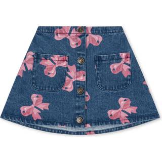 Konges Sløjd GOTS Magot Denim Nederdel Bella Bow 3 Y  Blå  3 år  kvinde