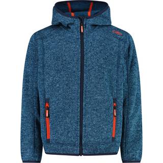 CMP Boy's Jacket Fix Hood Jacquard Knitted Fleecejakke Børn størrelse 110 farve blå
