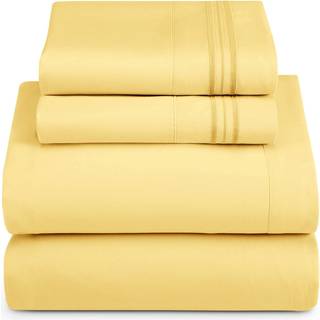 Hearth & Harbor Queen Size Sheets - 4 Sty Pray Sheet Set Hotel Luksus Dobbelt b?rstet senget?j - Ekstra bl?de senget?jsark og pudebetr?k Dronning