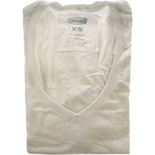 Bambus T-shirt med V-hals - hvid fra Cariloha til kvinder - 1 stk T-shirt (XS)