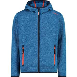 CMP Boy's Jacket Fix Hood Jacquard Knitted Fleecejakke Børn størrelse 140 farve blå