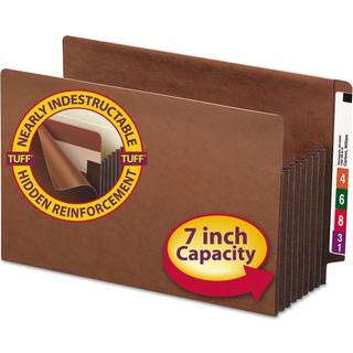 Smead 74795 7-tommer EXP-fil Tuff Lommer lige juridisk redrop 5/boks