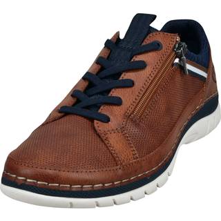 bugatti Herren Schnürschuhe cognac Textil & Canvas