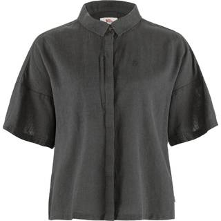 Fjällräven Women's Övik Hemp Camp Shirt S/S Skjorte Damer størrelse XL farve grå