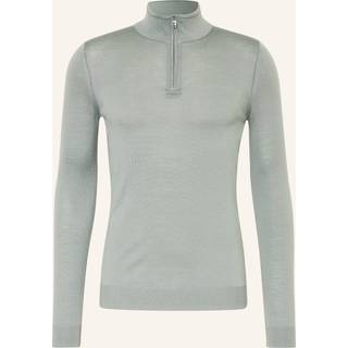 Reiss Reiss Herb Green Blackhall Merino Wool Half-Zip Jumper