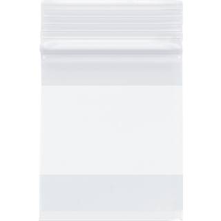 Plymor 2.5 """" x 3 """" (pakke med 200) 4 mil med hvidblok tung lynl?s genindf?rbare plastikposer