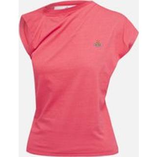 Vivienne Westwood Hebo Orb draped cotton top - pink - S
