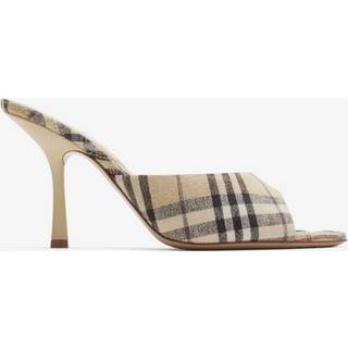 Burberry Burberry Check leather-lined mules - beige - EU 35