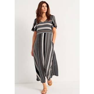 Stribet viskosekjole