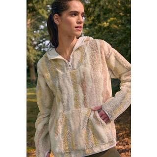 Next Neutral Outdoor Next Elements Hooded Teddy Borg Quarter Zip Fleece