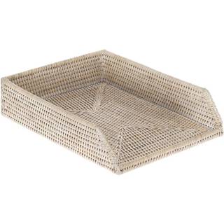KOUOO 1060088 LA Jolla Stackable Letter Tray White Wash