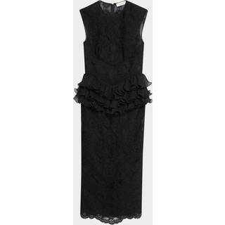 Zimmermann Crush ruffled lace midi dress - black - XXS