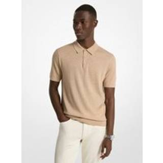 MK Merino Wool Polo Shirt - Natural - Michael Kors - XS