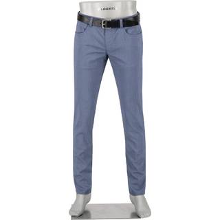 Alberto Herren Hose blau meliert