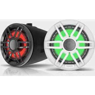 Marinehøjttalere Fusion Signature Tower XS-FLT652SPW, 6.5", 230 W, hvid, til udenpåliggende montering, med hvide fronter + RGB-belysning, 2-pak