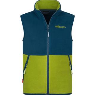 Trollkids Kid's Kjerag Vest Fleecevest Børn størrelse 152 farve blå/olivengrøn