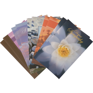 JAM Paper Assorted Sympathy Lyknskningskort og matchende konvolutter st - 4 x 6 - Deepest Sympathy - 10 kort/pakke