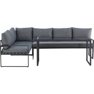 Zingaro loungesæt 1 hjørnesofa, 1 spisebord sort.