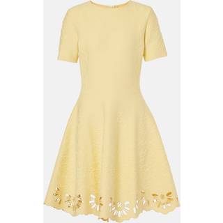 Oscar de la Renta Eyelet jacquard minidress - yellow - S